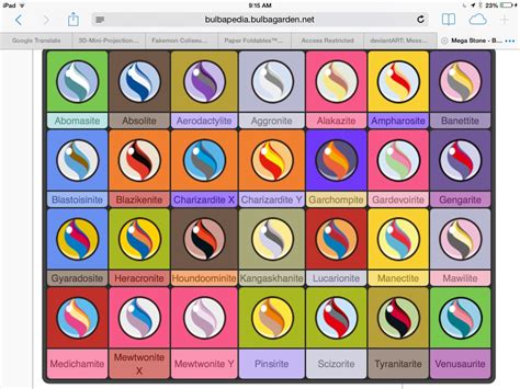 mega evolution stones|pokemon xy mega stones.